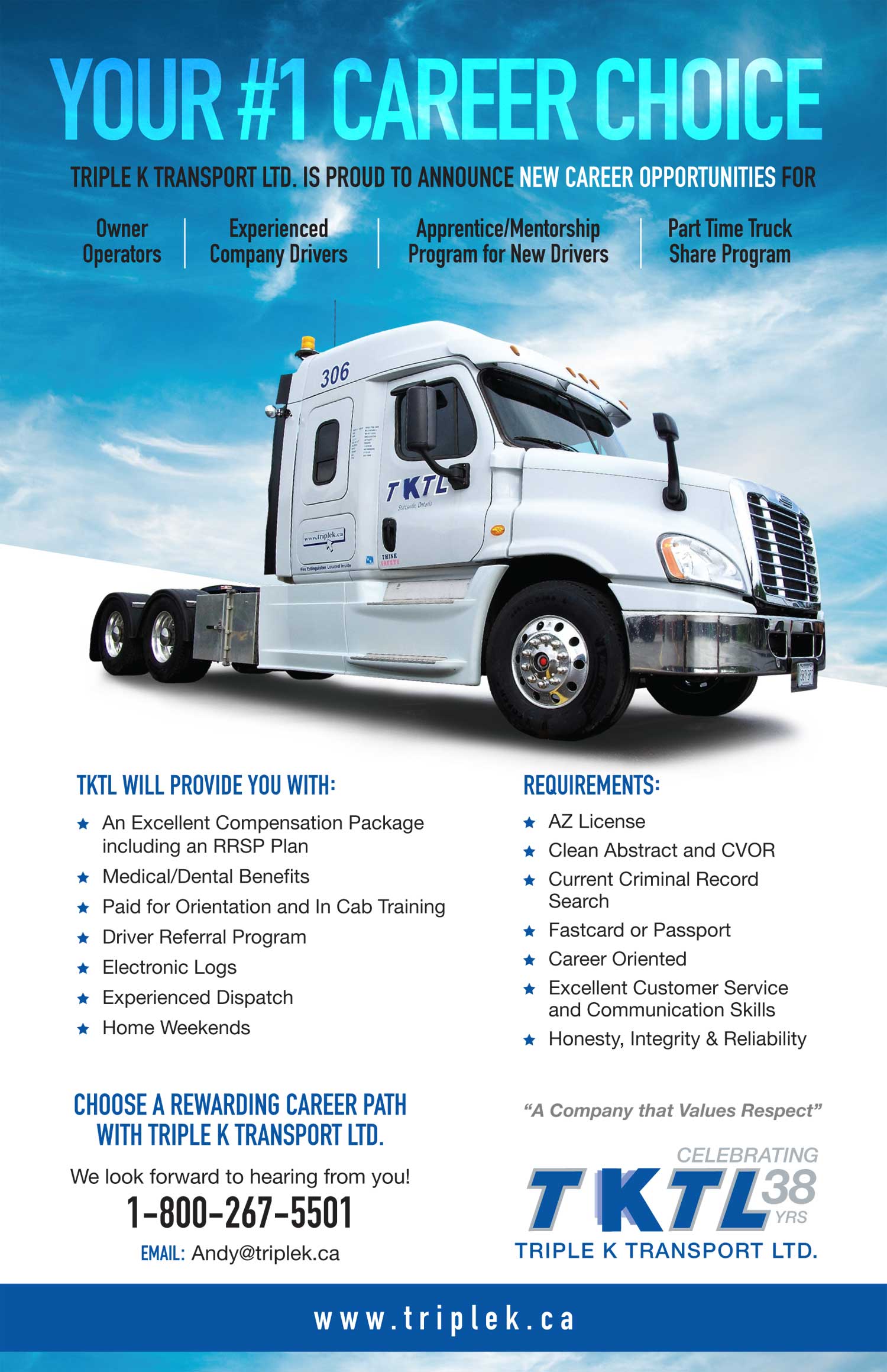 Careers - Triple K Transport